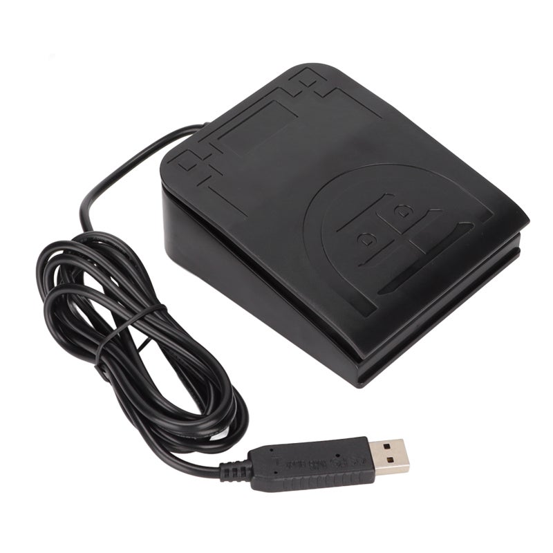 USB Foot Switch Pedal Single Pedal Switch with Mouse Keyboard Gaming Functions - High Sensitivity Photoelectric Switch Ergonomic Pedal for Transcription Media Play Pause - Image 1