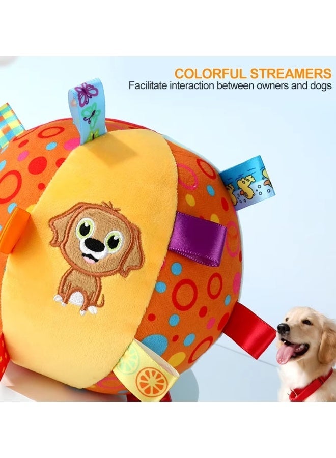 Pet Ball Toy,Interactive Balls For Dogs,Pet Rattle Ball,Interactive Dog Toy With Rolling,Pet Plush Toy,Wear-Resistant,Interactive,Bell Included,Pet Training,For Cat,Puppy,Medium Large Dogs - Image 4