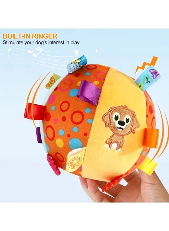Pet Ball Toy,Interactive Balls For Dogs,Pet Rattle Ball,Interactive Dog Toy With Rolling,Pet Plush Toy,Wear-Resistant,Interactive,Bell Included,Pet Training,For Cat,Puppy,Medium Large Dogs - Image 5