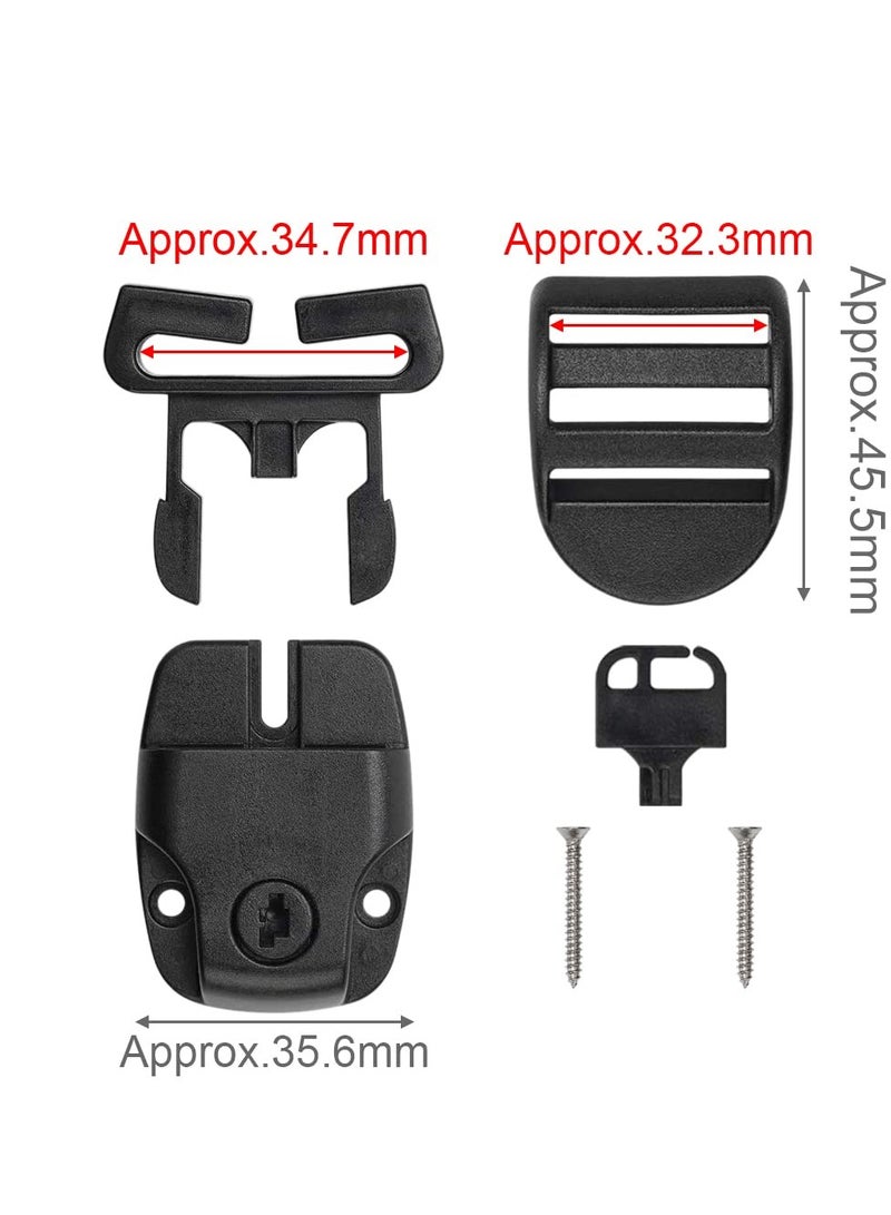 Barakah 4 Sets Spa Hot Tub Cover Clips Latch Replacement Kit, Includes Keys and Hardware Accessories, Lock for Cover Straps, 50x46mm, Ideal for Repairing Broken Latches - Image 2