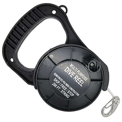 Scuba Choice Scuba Diving Multi Purpose Dive Reel, 290', Black - Image 1