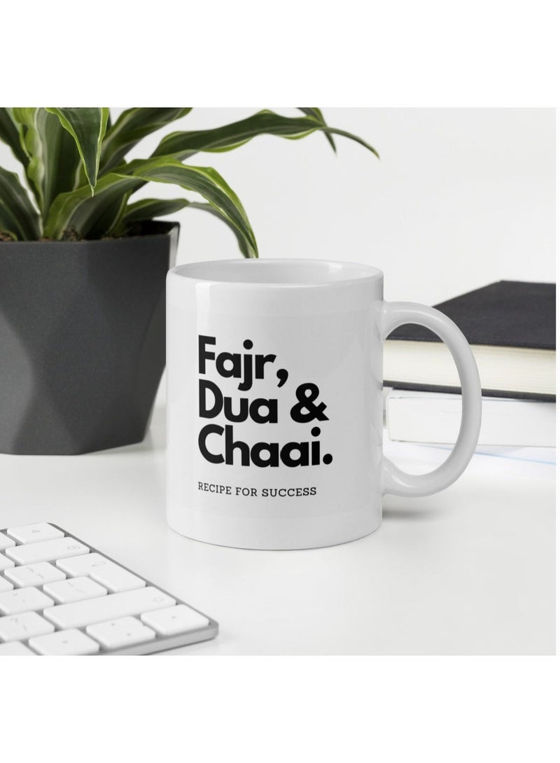 كافيه كوب سيراميك فريد من نوعه للشاي أو القهوة مع عبارة "دعاء الفجر والشاي". - Image 1