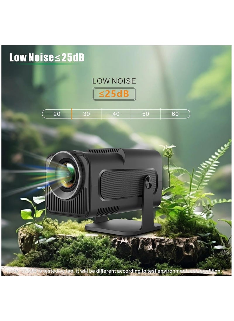 Furtey - New HY320 Mini Portable Projector Auto Keystone Natvie 1080P 4K Supported 10000 Lumens Smart Projector with WiFi 6 BT 5.0 Screen Adjustment 180 Degree Rotation Built-in Android 11.0 OS - Image 1