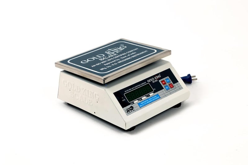 GOLD KING SCALE GOLD KING Digital Weighing Scale 1g Accuracy 20kg Capacity Front Back LCD Display Tabletop Design for Retail Commercial Use Portable White  - Image 1