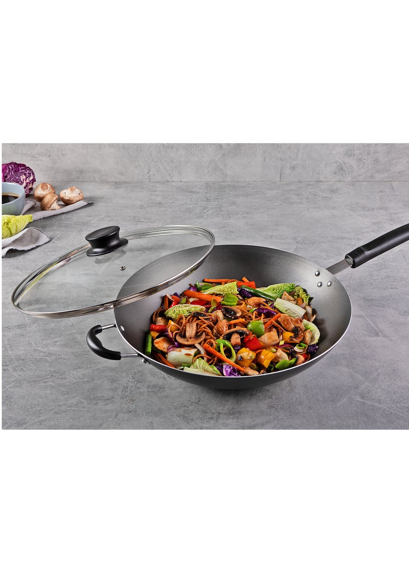 Since 1911,Made in Brazil- Brazil Loreto Aluminum Wok Pan with Interior Starflon Max nonstick coating with Bakelite Handle Graphite 36 cm, 6L, - pzsku/ZB661C9A54366486371E9Z/45/_/1720438179/0d440e9c-9be9-47f6-b074-01e93dce6d89