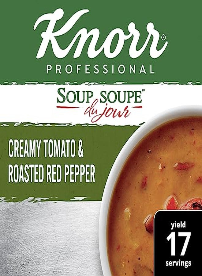 Knorr Professional Soup du Jour Creamy Tomato and Roasted Red Pepper Soup Mix No added MSG, 0g Trans Fat per Serving, Just Add Water (Pack of 4) - Image 4
