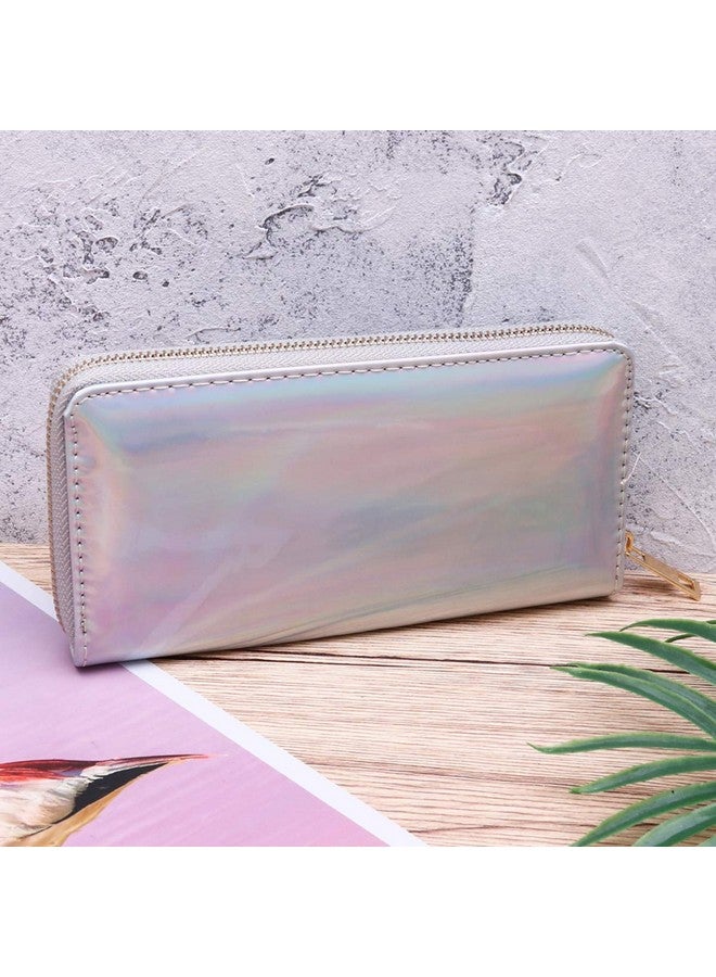 TENDYCOCO Wallet Holographic Zipper Long Wallet Credit Card Holder Clutch Bag For Women - Image 3