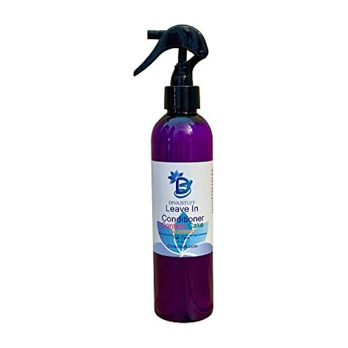 Diva Stuff Confetti Cake Scented Hair Leave In Conditioner With Coconut Milk, Keratin and Egg Hydrolysate, 8oz - Image 1