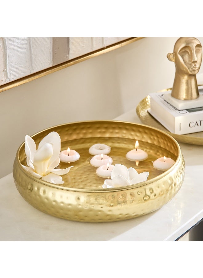 Home Box Avya Metal Hammered Urli 30 x 7 x 30 cm - Image 1