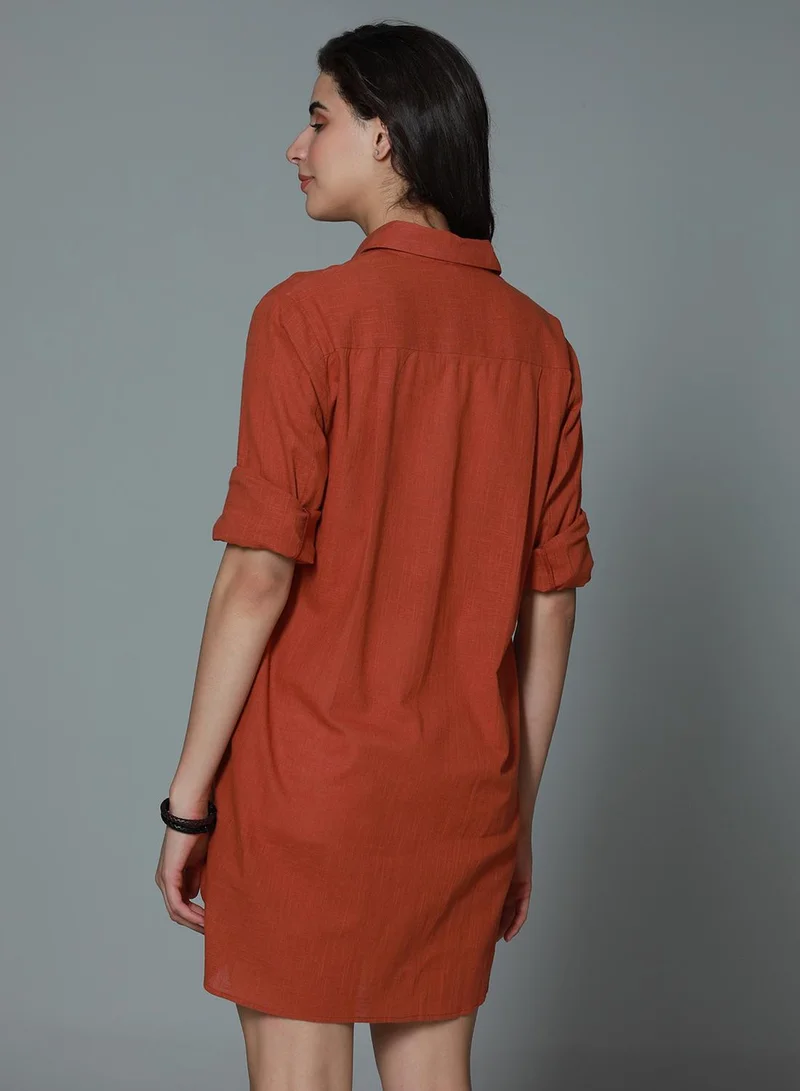 HIGH STAR Rust Shirt For Women
