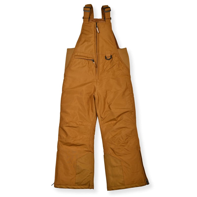 Arctic Quest Boys Girls Unisex Classic Ski & Snow Bib Overall Winter Snowsuit Water-Resistant Windproof Outdoor Rain Bib, Chestnut, 7-8 - Image 1