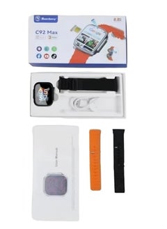 C92 max Smart Watch 4G Network Android Smart Watch with 3 Pairs Straps 64GB Memory Support SIM Card and Google Play Support  All Apps as a Mobile Phone in Your Hand with 2 Camera for Taking Pictures