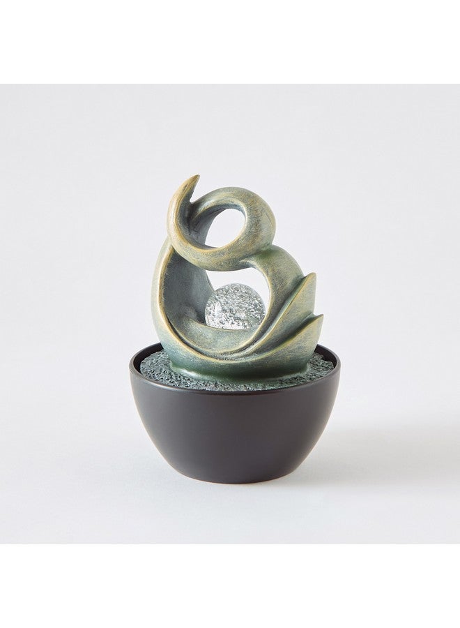 Home Box نافورة بيلين الحديثة مع كرة متدحرجة وضوء LED 13 × 13 سم - Image 5