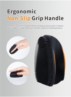 HieerBus Silicone Face Brushes,Soft Silicone Face Cleansing Scrubber Manual Face Wash Brush Skin Care Exfoliating Massage black+grey  - Image 5