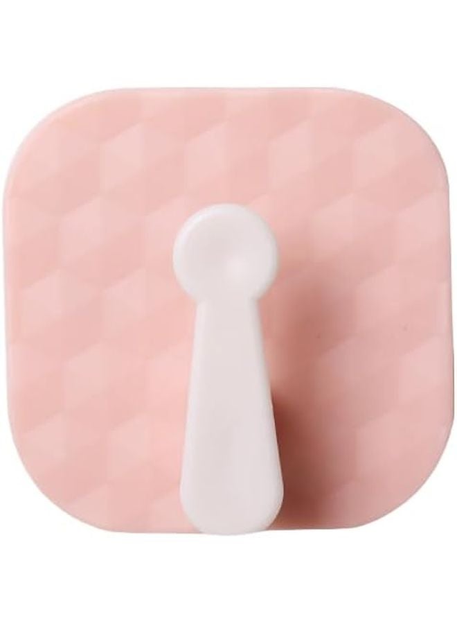 خطافات لاصقة وردية بيضاء 20 قطعة لا تحتاج إلى تثقيب ولا تترك أثرًا للحمام والمطبخ وجدران المفاتيح والملابس - Image 1