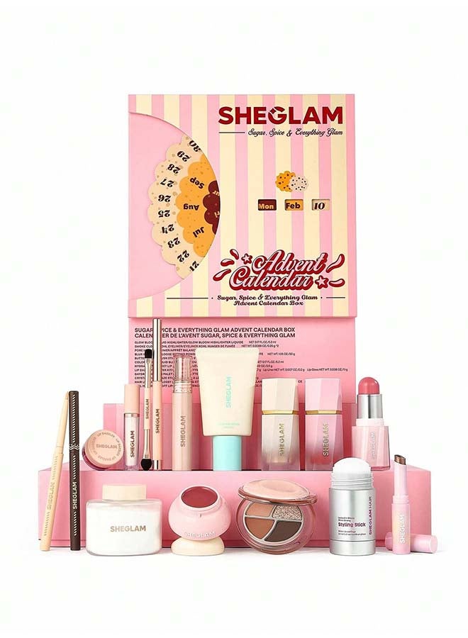 SHEGLAM Sugar, Spice & Everything Glam Advent Calendar Box Multicolor - Image 1