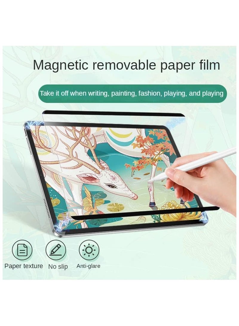 2 Pieces Paper Sensitive Magnetic Screen Protector for Xiaomi Pad 6S Pro 12.4 inch 2024, Anti-Glare  Removable  Reusable Frosted Film, Designed for Drawing, Writing - Image 4