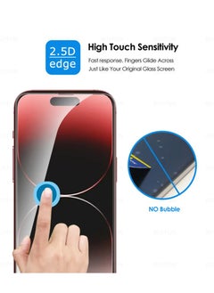 HEXABEX iPhone 15 Pro Max Screen Protector High Quality Tempered Glass Screen Protector for iPhone 15 Pro Max 6.7" Black/Clear  - Image 2