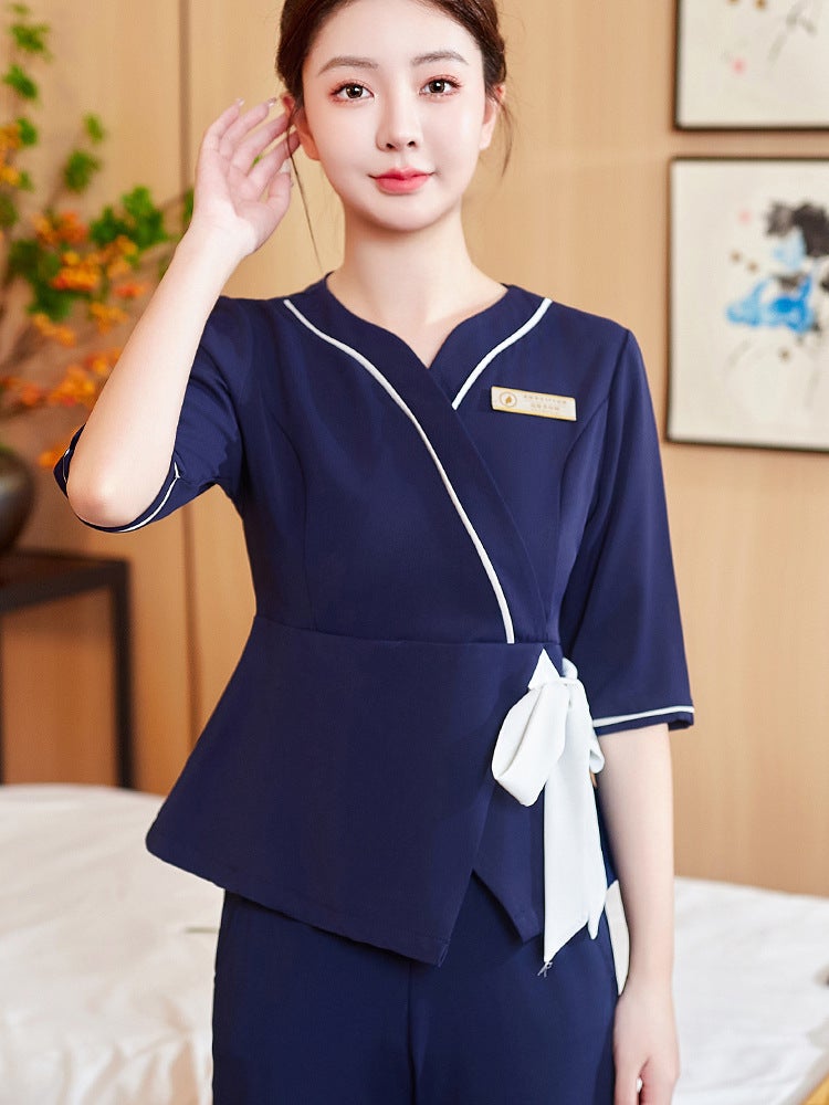 Senior Beautician Work Clothes Female Autumn Beauty Salon Skin Management Health Care Foot Bath Technician Pedicure Temperament Suit - Image 5