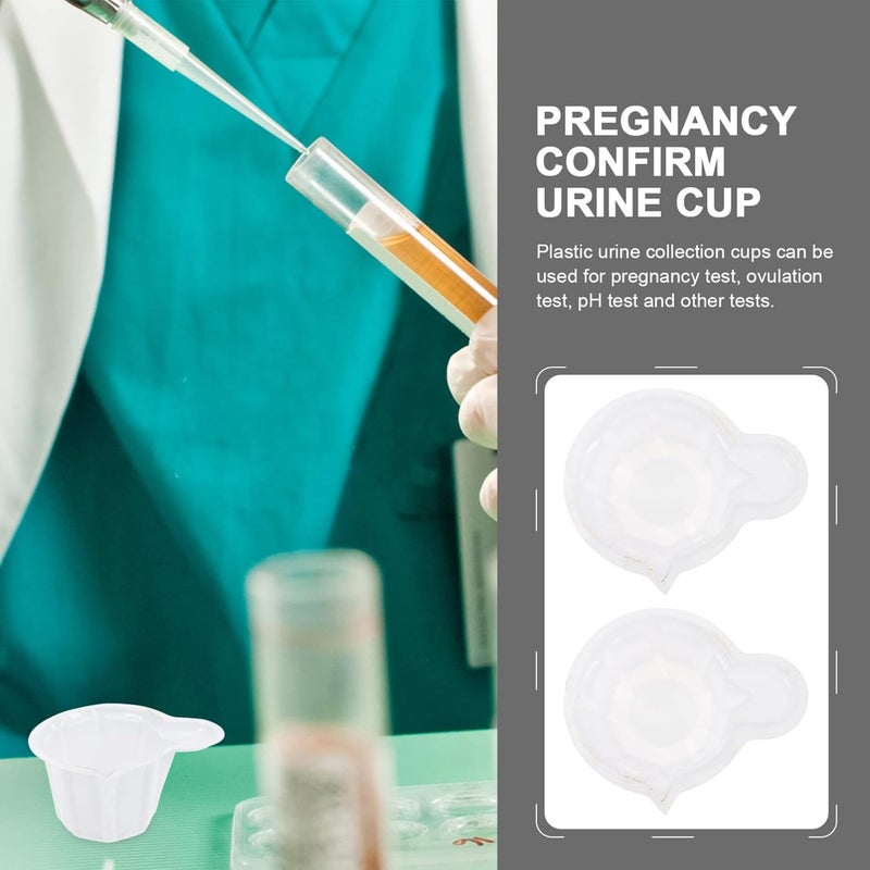 klarako Disposable Urine Cups Urine Specimen Cups: Ovulation Test PH Test Pregnancy Testing Pee Cups Urine Specimen Container 1000pcs Plastic Urine Specimen Cups - Image 3