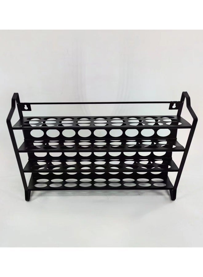 KLNAMAEAAN Four-Layer Hollow Wall Mounted Spice Rack with Perforated Design - 28 Bottle Storage for Kitchen Cabinets (Including Label Stickers and Funnel screws) - Image 5