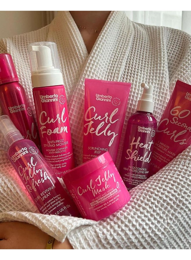 Umberto Giannini Rapid 60 Second Curls Moisture Mask - Provides Intense Hydration & Nourishment in Just One Minute, Revitalizes Dry & Damaged Curls (200 ml) - Image 2