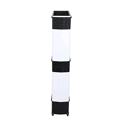 VISHVA 3 Layer Black&White Slim Multipurpose Floor Mount Kitchen Storage Slim Rack,Bathroom and Closet Shelves,with Wheels for Home,Office,Bedroom and Bathroom Plastic Stand - Image 4