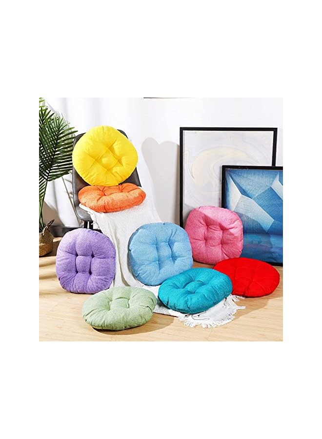 The Bros 8 Pieces 15 Inch Round Floor Cushions for Kids and Toddlers, Flexible Seating for Classroom Furniture,Daycare,Yoga and Meditation, Multicolor,40 * 40 * 9cm - Image 3