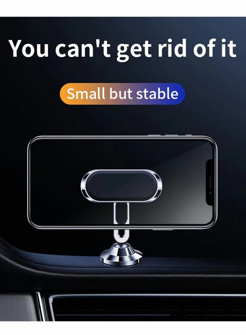 Magnetic Phone Holder,【Super Magnet】【with 2 Metal Plates】 Car Magnetic Phone Holder, Universal Dashboard Car Holder for iPhone,Samsung and Other Phones (Silver) - Image 2