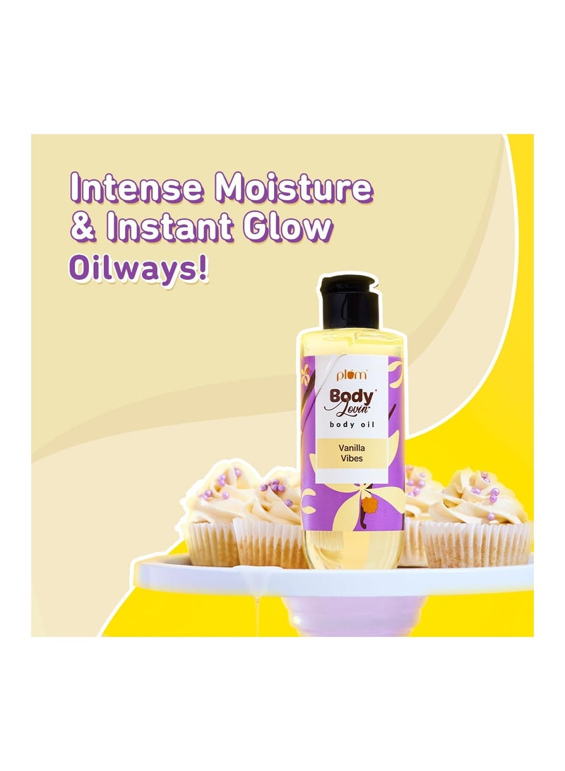 بلوم زيت الجسم بودي لوفين فانيليا فايبس | رطوبة مكثفة وتوهج فوري | عطر الفانيليا الدافئ طويل الأمد | غير دهني وخفيف الوزن | بشرة ناعمة ومغذية | للبشرة الجافة إلى الجافة جدًا (200 مل) - Image 2