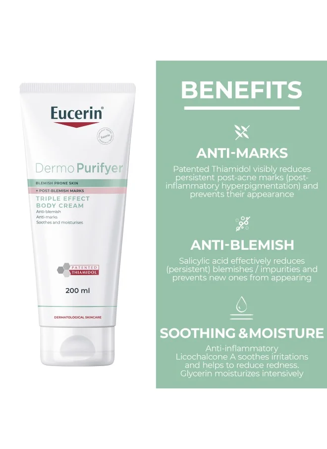 Eucerin Dermoprurifyer Triple Effect Body Cream 200Ml