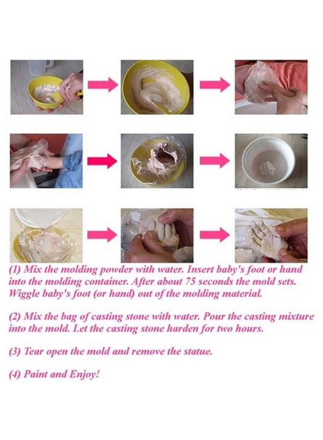 BABIES BLOOM Baby 3D Casting Footprint Casting Kit (175G Moulding 300G Casting Powder) 3D Casting Kit Casting Kits - Image 5