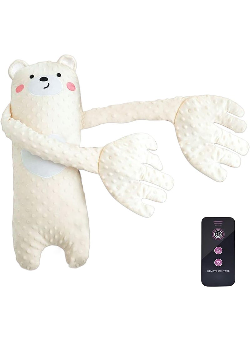 DUNISO Baby Pat Sleeping Toys, Exhaust Pillows, Sleep Soothing Dolls (With Automatic Soothing Palm Pads), Cute Cartoon Remote Control Automatic Hand Pillows, Can Be Hugged And Coaxed To Sleep, Can Be Heated, Help Sleep And Prevent Fright (Bear)  - Image 1