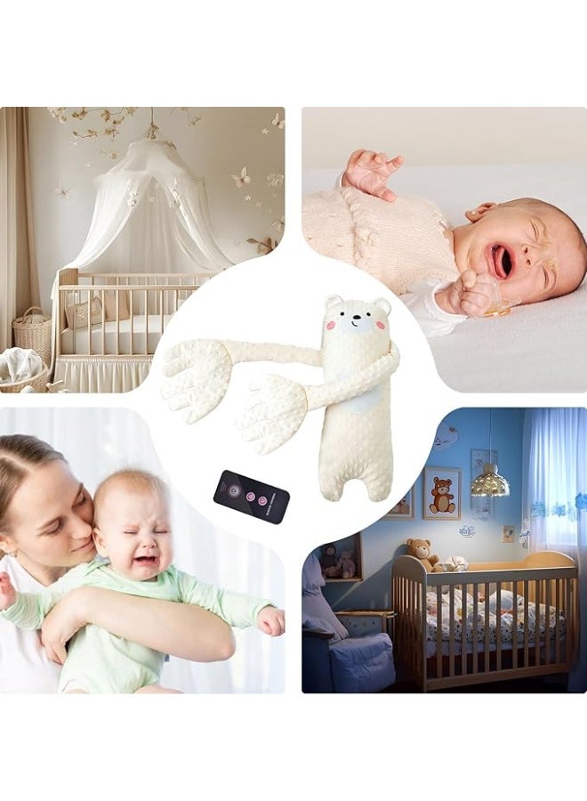 DUNISO Baby Pat Sleeping Toys, Exhaust Pillows, Sleep Soothing Dolls (With Automatic Soothing Palm Pads), Cute Cartoon Remote Control Automatic Hand Pillows, Can Be Hugged And Coaxed To Sleep, Can Be Heated, Help Sleep And Prevent Fright (Bear)  - Image 5
