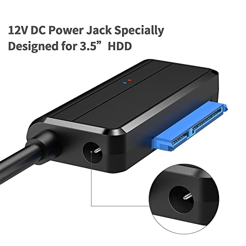 NFHK USB 3.0 to Angled SATA 22 Pin Adapter Cable for 2.5" 3.5inch Hard Disk Drive SSD for Desktop Laptop - Image 2