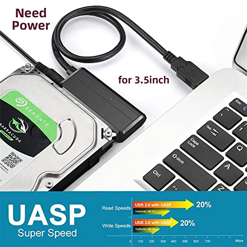 NFHK USB 3.0 to Angled SATA 22 Pin Adapter Cable for 2.5" 3.5inch Hard Disk Drive SSD for Desktop Laptop - Image 5