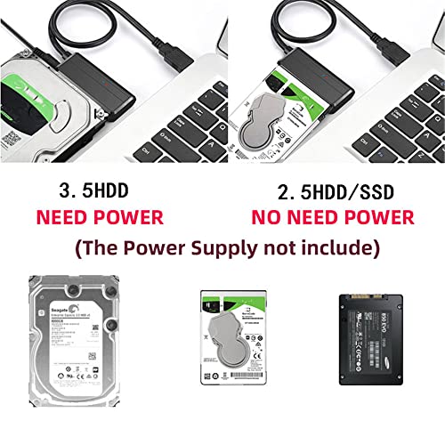NFHK USB 3.0 to Angled SATA 22 Pin Adapter Cable for 2.5" 3.5inch Hard Disk Drive SSD for Desktop Laptop - Image 3