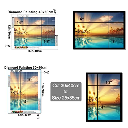 MENNTHUI 10x14 Black Picture Frame, Diamond Painting Frames for 30 x 40cm Diamond Painting Art, Wall Mounting Horizontally or Vertically - Image 3