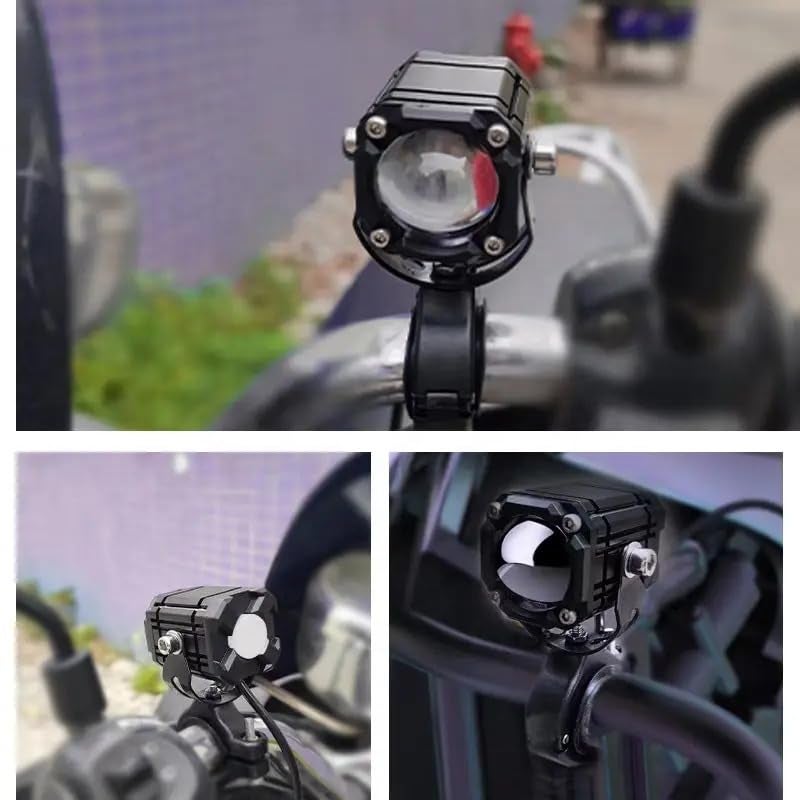 Autozap 2 PCS MOTORCYCLE MINI DRIVE FOG LED LIGHT WHITE, YELLOW, RED DEVIL EYE + STROBE MODE LED WITH HIGH/LOW BEAM SPOT LIGHT (UNIVERSAL OF BIKE) PACK OF 2 - Image 3