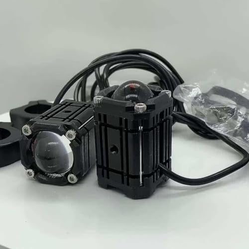 Autozap 2 PCS MOTORCYCLE MINI DRIVE FOG LED LIGHT WHITE, YELLOW, RED DEVIL EYE + STROBE MODE LED WITH HIGH/LOW BEAM SPOT LIGHT (UNIVERSAL OF BIKE) PACK OF 2 - Image 4