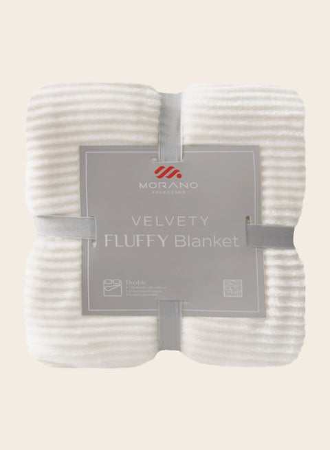 بطانية مورانو الناعمة المصبوغة، موديل 220×240 سم، مصنوعة من البوليستر فائق النعومة، بتأثيرات خطوط منسوجة، خفيفة الوزن ومريحة