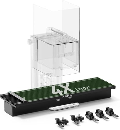 xTool Slide Extension for F2F1F1 Lite Expand The Laser Engraving Area to 115 400mm Longer Laser Engraving and Cutting for Laser Engraver 5 Clamps Included for Stability - Image 1