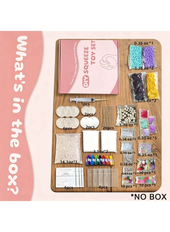 DIY Stress Ball Making Kit, Squishy Fidget & Sensory Toy Maker Set with Blank Skins & Air Pump, Create Your Own Crunchy Squeeze Balls, ASMR Stress Relief Toy, DIY Craft & Creative Activity Kit for Teens & Adults - Image 2