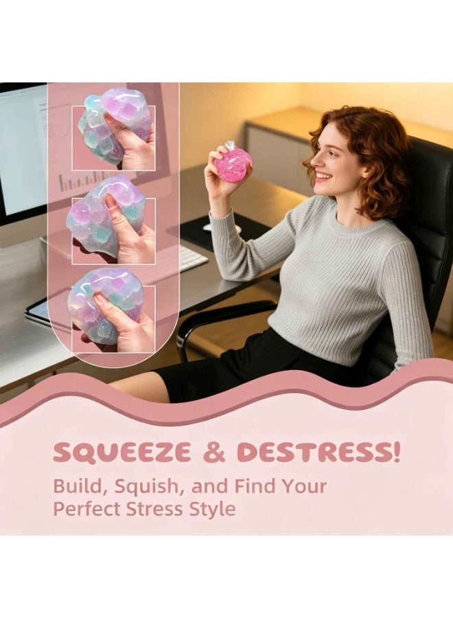 DIY Stress Ball Making Kit, Squishy Fidget & Sensory Toy Maker Set with Blank Skins & Air Pump, Create Your Own Crunchy Squeeze Balls, ASMR Stress Relief Toy, DIY Craft & Creative Activity Kit for Teens & Adults - Image 5