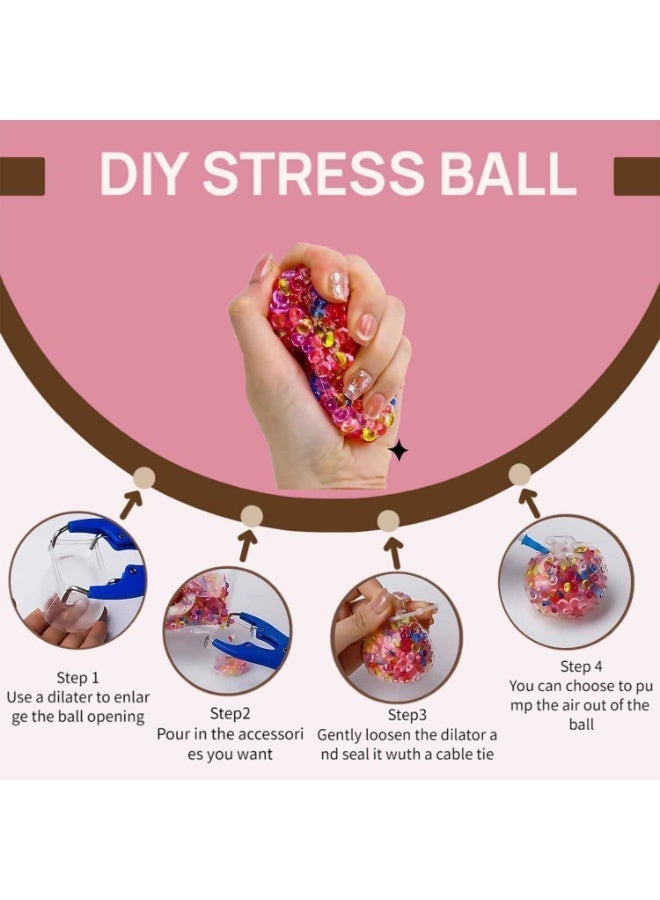 DIY Stress Ball Making Kit, Squishy Fidget & Sensory Toy Maker Set with Blank Skins & Air Pump, Create Your Own Crunchy Squeeze Balls, ASMR Stress Relief Toy, DIY Craft & Creative Activity Kit for Teens & Adults - Image 4