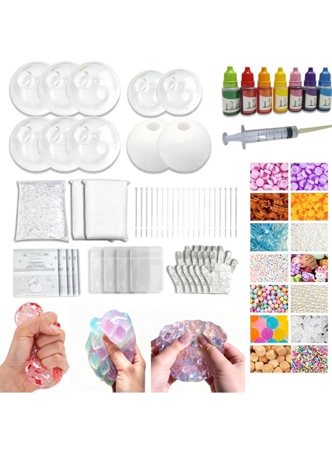 DIY Stress Ball Making Kit, Squishy Fidget & Sensory Toy Maker Set with Blank Skins & Air Pump, Create Your Own Crunchy Squeeze Balls, ASMR Stress Relief Toy, DIY Craft & Creative Activity Kit for Teens & Adults - Image 1