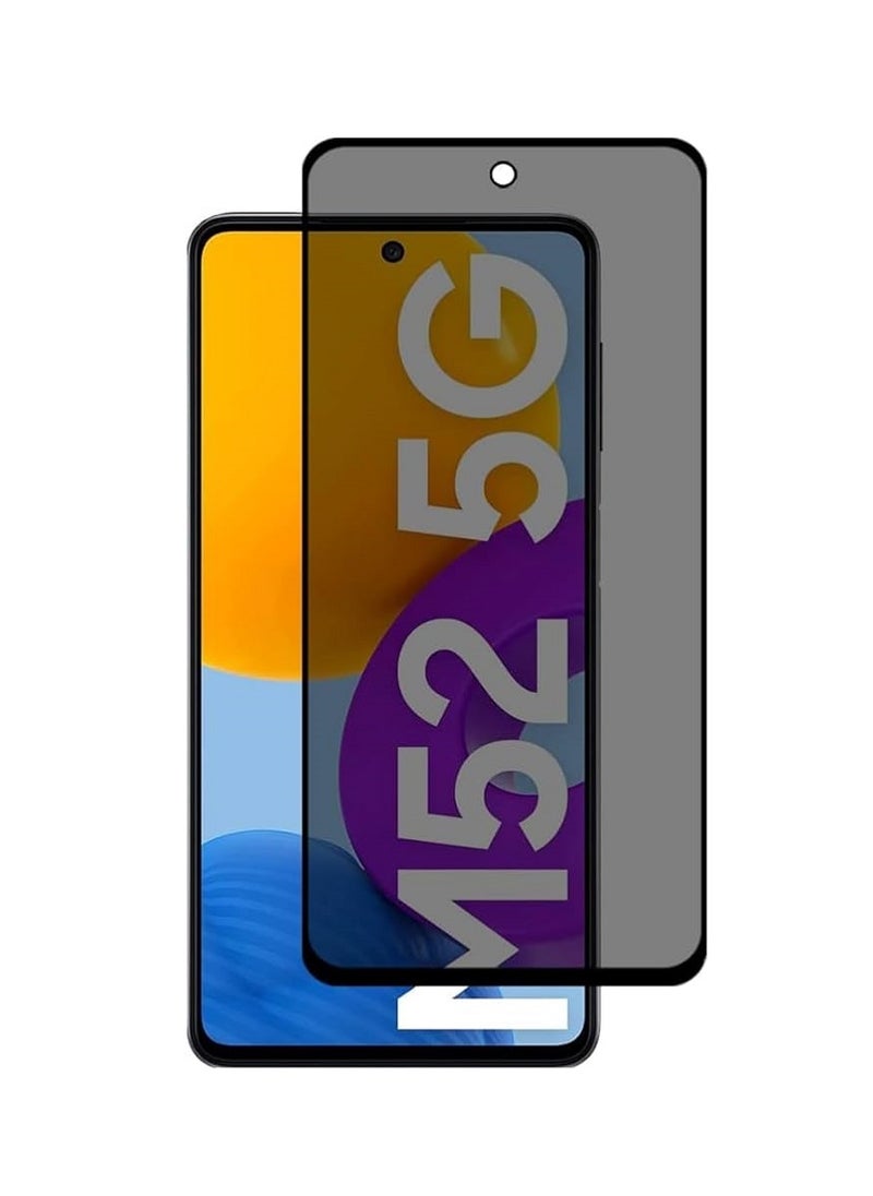 we3 Tempered Glass Screen Protector Anti-Spy Privacy Designed For Samsung Galaxy M52 Full Screen Coverage And Bubble Free  - Image 1