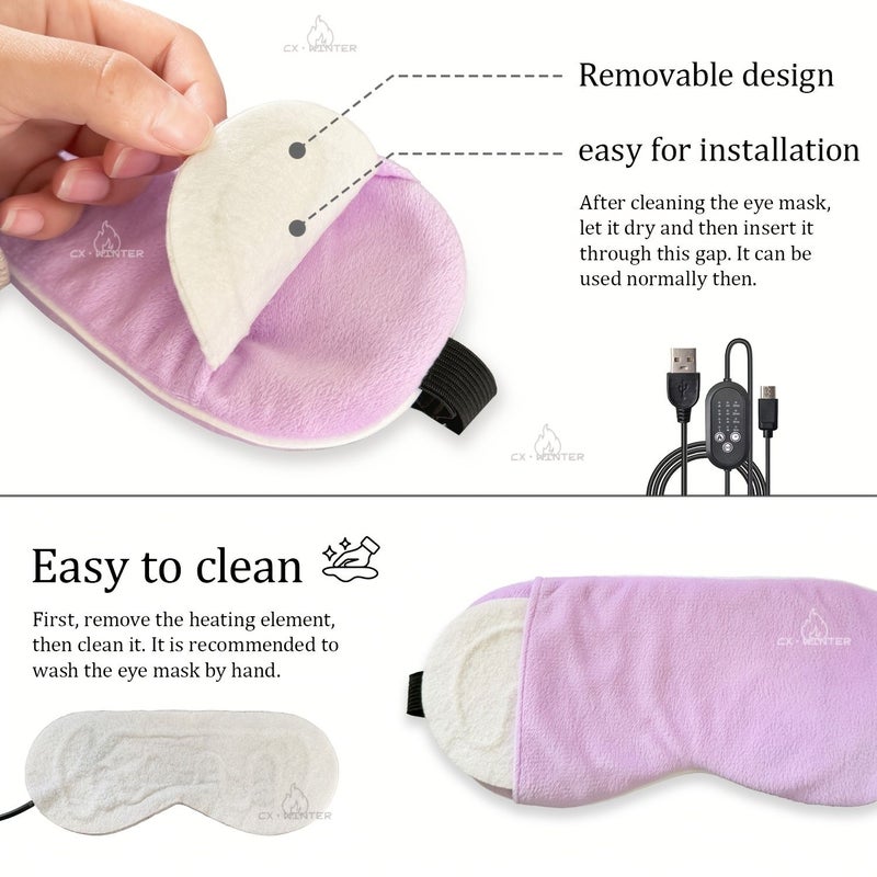 USB Heating Vibrating Eye Mask With Smart Temperature Control For Gift Giving - Image 5