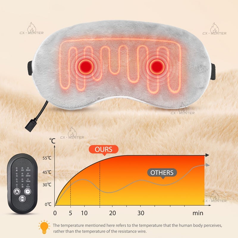 USB Heating Vibrating Eye Mask With Smart Temperature Control For Gift Giving - Image 2