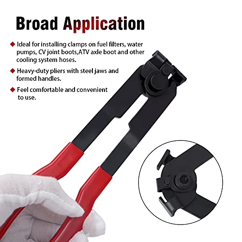 Alpha Rider For Auto/ATV CV Joint Axle Boot Clamp Pliers Tool with 24 Crimp Bands,Ear Type Extension For Most Cars,Universal Car Band Tool Kit - Image 2